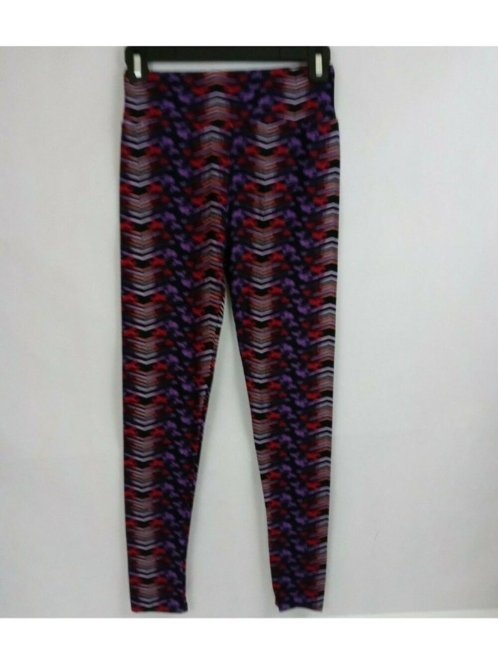 New LuLaRoe One Size Leggings Black With Bright Multi-Colored Designs